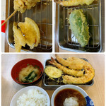 天ぷら七八 - えび定食(小)＋きす