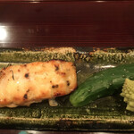 食堂 モリサワ - 季節の料理コース（お鍋あり）５５００円。銀ダラ西京焼。漬かり具合が良く、身はしっとりとして、美味しかったです(^｡^)。皮目の香ばしさが今ひとつでした。