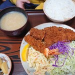 とんかつ高田 - チキンかつ定食＊エビ付