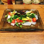 俺のイタリアン - ホタテと北海ダコの炙りカルパッチョ（780円）