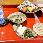 高城庵 - 高城庵セット２の膳（田舎にしめ、香の物、酢の物など）