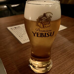 ゆううん赤坂 - 今日は生ビールエビスが100円！