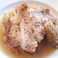 銀座 ハプスブルク・ファイルヒェン - ⚫【肉料理】 「岩手県サスケ豚 キャベツ  マスタード　ペッパー」