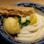 難波千日前 釜たけうどん - ちく玉天ぶっかけ