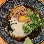 おぎ野 - とろろころ蕎麦。納豆トッピング