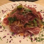 ジューダバレリーノ - 南河内産野菜とパルマ産生ハムのトマトソースパスタ