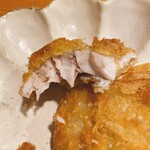 浅草じゅうろく - 鯵フライ断面