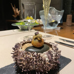 okas - 里芋 海苔 ガンガゼ
      冒頭から見た目のインパクト大！