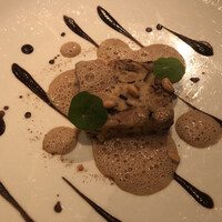 レザンファン ギャテ - ホタテと７種のキノコと栗の温かいテリーヌ。