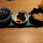 日本酒とおばんざいの京酒場　けんすい錦 - おまかせおばんざい3種