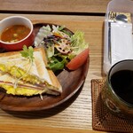 すいーつ ねこじ - ホットサンド ハムとたまご