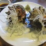 田吾作 - サザエも新鮮でコリコリしています。しかも大きい。