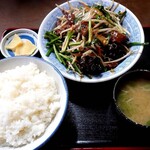 神武食堂 - レバニラ定食 (ご飯大盛 ) 800円(+150円)