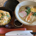 福崎東洋ゴルフ倶楽部レストラン - にゅう麺とミニ親子丼1815円税込