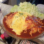 居酒屋ばんちゃん - 超大盛り　ヘビーオムライス（999円！！！）