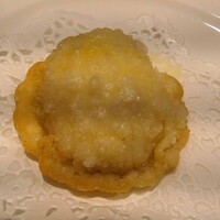開化亭 - ホタテ貝柱と生ウニの揚げ餃子