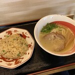 ときや - 白湯ラーメン、炒飯セット【2020.11】