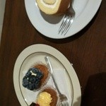 patisserie remplir - ブルーベリータルト、レモンタルト、ロールケーキ