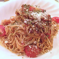 オステリア ガウダンテ 大阪駅前第4ビル店 - 黒オリーブ、アンチョビ、オレガノ、ケッパー、トマトソースの冷製パスタ　2012.07.25