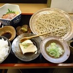 石臼引き手打ちそば 定七 - お刺身セット