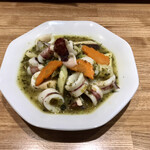 八幡麻婆 雅 - イカとセロリの高菜炒め(880円)