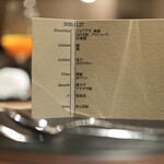 Itsuki - 2020年11月再訪：メニュー☆