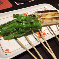 赤坂うまや - 白ネギ、ししとう