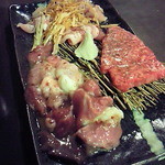 Yakinikusekaichampion - 闘牛コースのお肉（塩味）　2,783円