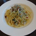 デイリー - 8月4日　じゃこと水菜のペペロンチーノ