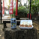 たこ坊 - 世田谷八幡宮の厳島神社でタコ焼き＆ファミマで買った酎ハイ