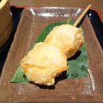 良彌 - 結び天冨良1本(ゆばチーズ)+抹茶ざるうどん(1,430円)