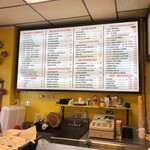 Taqueria Restaurant Tlaloc - 店内風景。メニューボードなど。