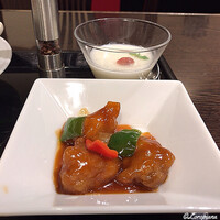 中国料理 豪華 - 副菜の酢鶏と杏仁豆腐