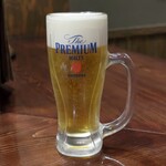 鶏屋 はっぽんめ - プレミアムモルツ生ビール