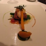 オーベルジュ・オー・ミラドー - 仔牛リードヴォーのポワレ テナガエビ マデラソースと葱のソース