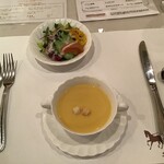 上野精養軒 - サラダとポタージュ