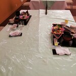 Toshimaya Tsukihamano Yu - コロナ対策のテーブル