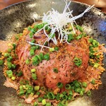 Yakiniku Horumon Kinryuu - ネギ塩ローストビーフ丼