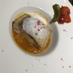 ローザカサブランカ - 甘ダイのポワレ　シトロネル風味のビスクと蕎麦の実ソテー