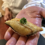 兄弟寿し - 安田 鰻白焼き 木の芽と山葵(握り)