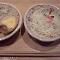 鉄板焼き あおやま - お肉の盛り合わせ定食　小鉢