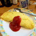 いわし亭 - いわしオムレツ（￥370）。オムレツにいわし！？ 見た目は洋食屋さんのオムレツ同様