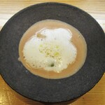 kitchen俊貴 - 本日のスープ・栗のポタージュ カプチーノ仕立て、シャインマスカットと山芋・枝豆を浮かべて 760円。　　　　　2020.11.28