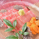 Kitashinchi Yakiniku Kikuchi - 当店自慢の『雲丹と肉』