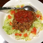 Okinawa cuisine Kachaashii Ikebukuro Ten - ✦タコライス
                        思ってたより辛い