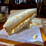 カフェモカ - ハムと玉子のサンドです