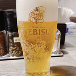 香氣 四川麺条 - サービス生ビール 250円