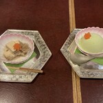 錦 - 抹茶アイスクリームと柚子シャーベット