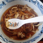 Chinjuan - 寒晒しそば　きのこあんかけつけ麺　あんかけのあんは、きのこ多めで鴨肉のだしも少し入っているのミャ