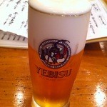 蕎上人 - 生ビール大600円